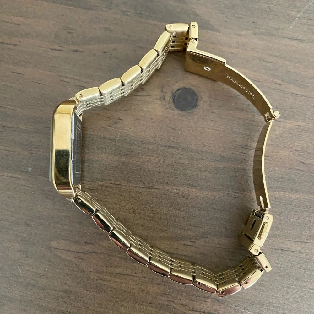 Michael Kors Gold Square Face Bracelet Watch - Picture 9 of 11